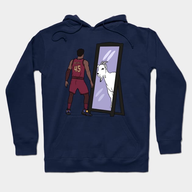 Donovan Mitchell Mirror GOAT (Cleveland) Hoodie by rattraptees